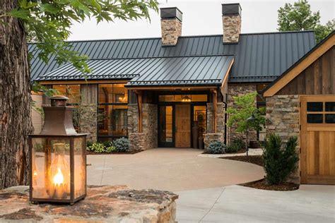 mountain house metal roof|rustic metal roof exterior home.